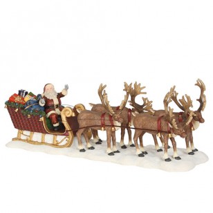 Santa Reindeer Sledge, h8cm Santa Reindeer Sledge, h8cm